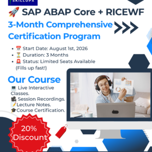 🚀 SAP ABAP Core + RICEWF: 3-Month Comprehensive Certification Program